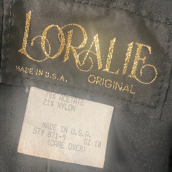 Loralie 90s Black and Green Midi Dress - Picture 4 of 5